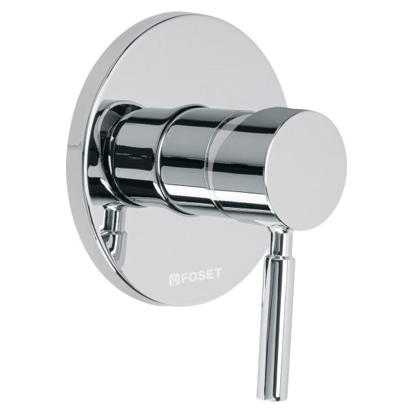 Monomando para regadera FOSET Túbig cromado, modelo 46789